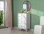 Hanah Home FRN-20023 Cómoda Madera y Blanco 77x115x40 cm con Múltiples Estanterías y Patas de MDF