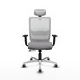 PIQUERAS Y CRESPO Silla de oficina Haches Gris y Blanco