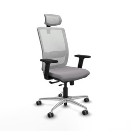 PIQUERAS Y CRESPO Silla de oficina Haches Gris y Blanco