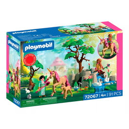 PLAYMOBIL Hadas De Excursión 72067 - Set de Juego con Unicornios, Animales del Bosque y Figuras de Hadas para Niños +4 Años