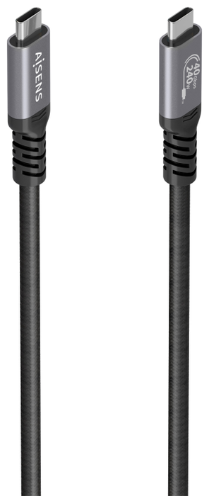 Aisens Cable USB4 Gen 3x2 Aluminio 40Gbps 8K@60Hz 1.5m Negro Aisens Cable USB4 Gen 3x2 Aluminio 40Gbps 8K@60Hz 1.5m Negro