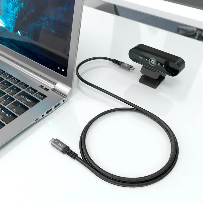 Aisens Cable USB4 Gen 3x2 Aluminio 40Gbps 8K@60Hz 1.5m Negro Aisens Cable USB4 Gen 3x2 Aluminio 40Gbps 8K@60Hz 1.5m Negro