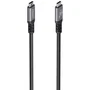 AISENS A156-0995 Cable USB4 Tipo-C Macho a Macho - 240W Carga Rápida, 40Gbps Transferencia, 8K@60Hz Video, 1.5m, Negro, Aluminio