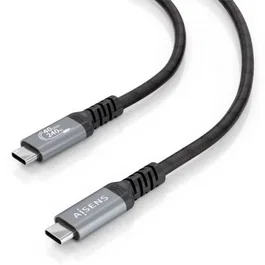 AISENS A156-0995 Cable USB4 Tipo-C Macho a Macho - 240W Carga Rápida, 40Gbps Transferencia, 8K@60Hz Video, 1.5m, Negro, Aluminio