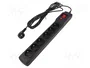 Armac Multi M6 Regleta protectora con 6 tomas y cable de 5 m, negro