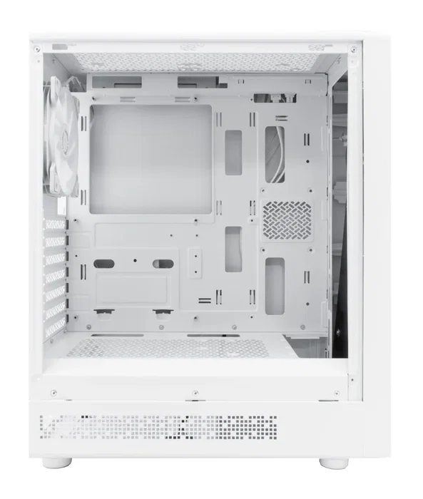 Coolbox GA450 Star Light Torre PC Gaming ATX Blanco, Cristal Templado, Panel Frontal ARGB, Ventilador Trasero 120 mm Incluido, USB-C, Compatible con Gráficas hasta 340 mm