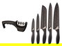 Kinvara Set 5 Cuchillos con Afilador Negro 39x13x6 cm (Set de 6)