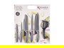Kinvara Set 5 Cuchillos con Afilador Negro 39x13x6 cm (Set de 6)