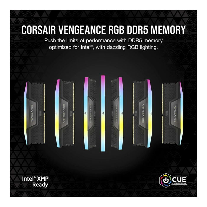 Corsair CMH96GX5M2B7000C40 96GB (2x48GB) DDR5 7000MT/s CL40 Vengeance RGB Kit Memoria RAM para PC