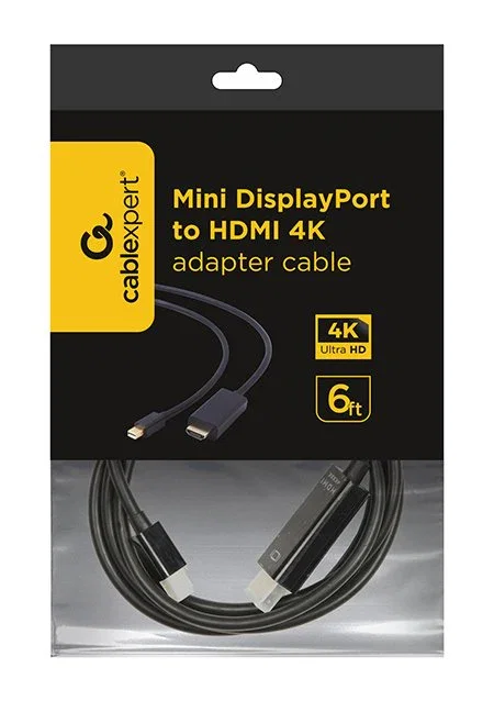 Gembird Cable Adaptador Mini DisplayPort Macho a HDMI Macho 4K Ultra HD 1,8 m