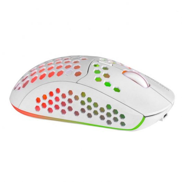Mars Gaming MMW3W Ratón Gaming Inalámbrico 3200 DPI Blanco