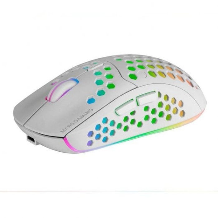 Mars Gaming MMW3W Ratón Gaming Inalámbrico 3200 DPI Blanco