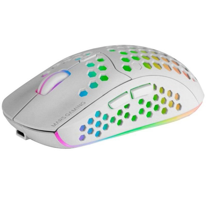 Mars Gaming MMW3W Ratón Gaming Inalámbrico 3200 DPI Blanco