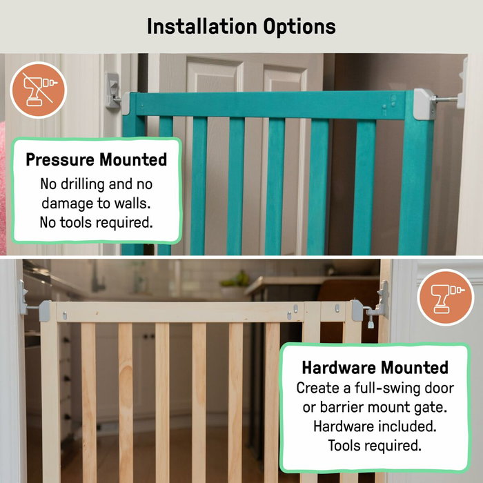 Ingenuity Puerta de seguridad infantil de 76 a 91 cm, personalizable