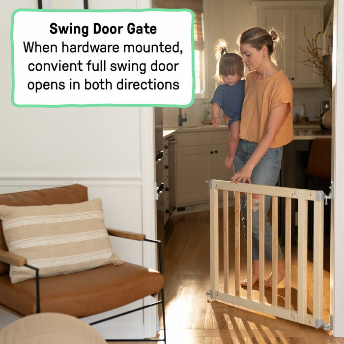 Ingenuity Puerta de seguridad infantil de 76 a 91 cm, personalizable