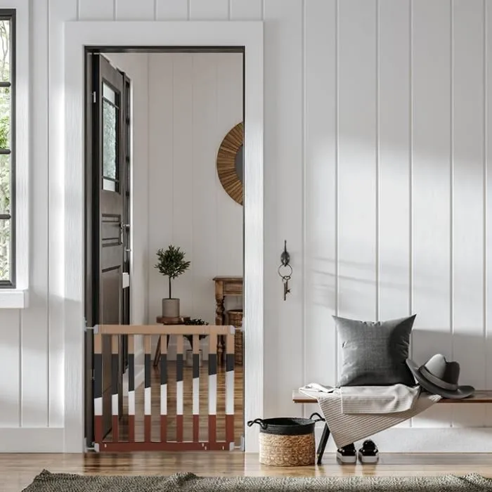 Ingenuity Puerta de Seguridad Infantil ING0074451172715 de 76 a 91 cm, Personalizable, Pintable o Teñible, Fácil de Instalar