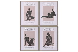 DKD Home Decor Cuadro Beige Negro Lienzo Ps Matisse 2.5 x 60 x 45 cm (8 Unidades)