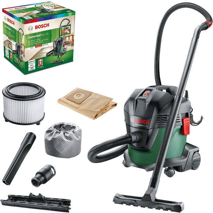 Bosch UniversalVac 15 Aspiradora de agua y polvo 1000 W, 15 L