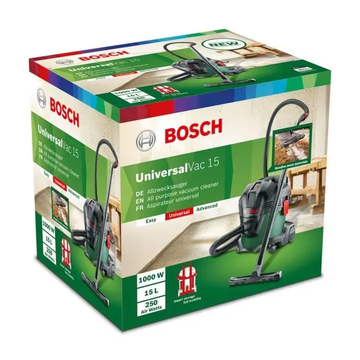 Bosch UniversalVac 15 Aspiradora de Polvo y Agua 1000W 15L