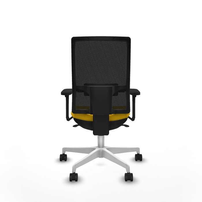 PIQUERAS Y CRESPO Silla de oficina Horna con mecanismo Sincro, Tela Amarillo y Malla Negro PIQUERAS Y CRESPO Silla de oficina Horna con mecanismo Sincro, Tela Amarillo y Malla Negro