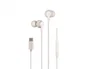 DAEWOO Auricular In-Ear con Cable Tipo C Blanco, Micrófono y Control de Volumen, Compatible con iOS y Android
