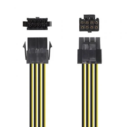 Aisens Cable Alimentación CPU A131 0419, Extensión 8 Pin a 4+4 Pin EPS para Microprocesador, Negro, 30 cm