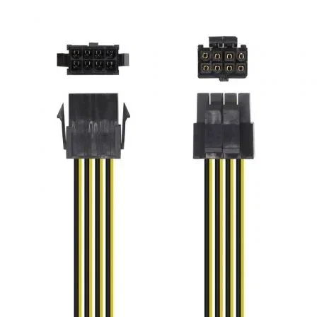 Aisens Cable Alimentación CPU A131 0419, Extensión 8 Pin a 4+4 Pin EPS para Microprocesador, Negro, 30 cm