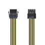 Aisens Cable Alimentación CPU A131 0419, Extensión 8 Pin a 4+4 Pin EPS para Microprocesador, Negro, 30 cm