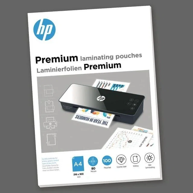 HP Fundas de Plastificación Premium A4 80 Micras, 100 Unidades HP Fundas de Plastificación Premium A4 80 Micras, 100 Unidades
