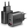 NGS ERA 30W BLACK Cargador de Pared GaN USB-C y USB-A