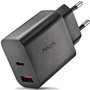 NGS Cargador de pared GaN ERA 30W con USB-C y USB-A, Negro