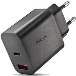 Ngs Cargador de pared Gan Era 30W 1xUSB Tipo-C 1xUSB Blanco