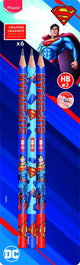 maped Lápices de madera Superman HB azul, 6 unidades