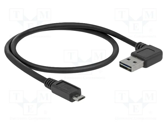 DeLOCK Cable USB 2.0 Tipo A a Micro-B 0,5m con Conector Angular DeLOCK Cable USB 2.0 Tipo A a Micro-B 0,5m con Conector Angular