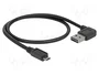 DeLOCK Cable USB 2.0 Tipo A a Micro-B 0,5m con Conector Angular