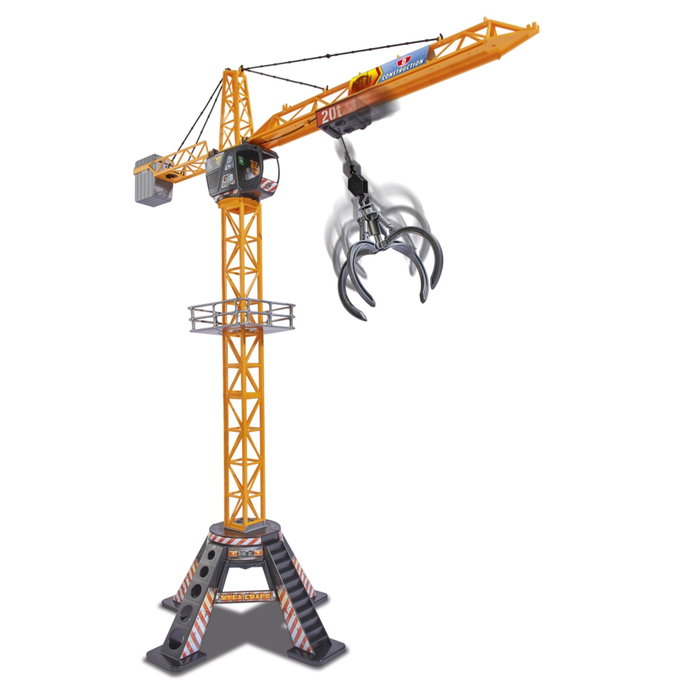 Dickie Toys Mega Grúa de Construcción de 120 cm con Control Remoto