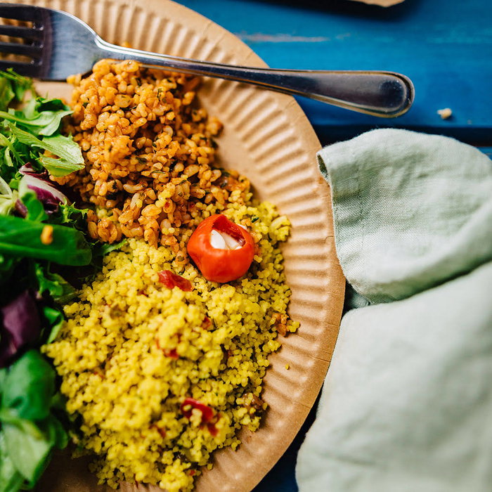 Algon Set 10 Platos de Cartón Kraft 23 cm (18 Unidades)