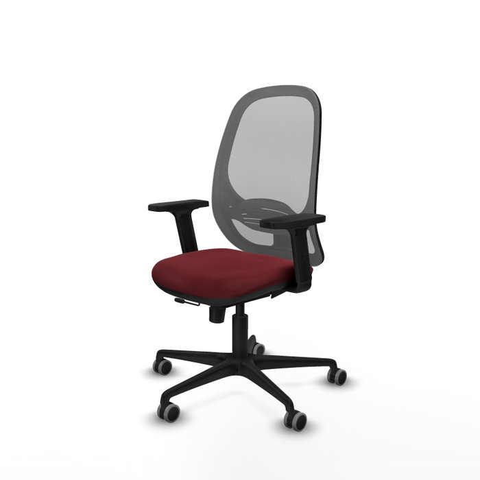 PIQUERAS Y CRESPO Silla de oficina Cilanco con mecanismo Sincro/Traslack Granate y Gris PIQUERAS Y CRESPO Silla de oficina Cilanco con mecanismo Sincro/Traslack Granate y Gris