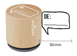 Woodies Sello de madera y caucho 33x30mm