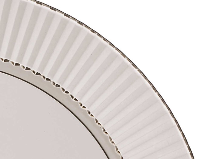 Leknes Plato Rayas Gris 23 cm Diámetro Plástico (Set de 24)