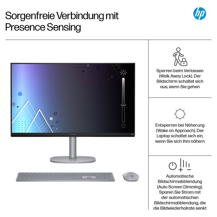 HP OmniStudio X 27-cs1470ng - PC Todo-en-uno 27" UHD, Core Ultra 7 258V, 32GB RAM, 1TB SSD, Windows 11 (BX9J0EA#ABD, Silber/Plateado)