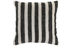DKD Home Decor India lino 2c25 Cojin Tradicional Blanco Negro 45 x 45 cm Algodon y Viscosa (2 Unidades)