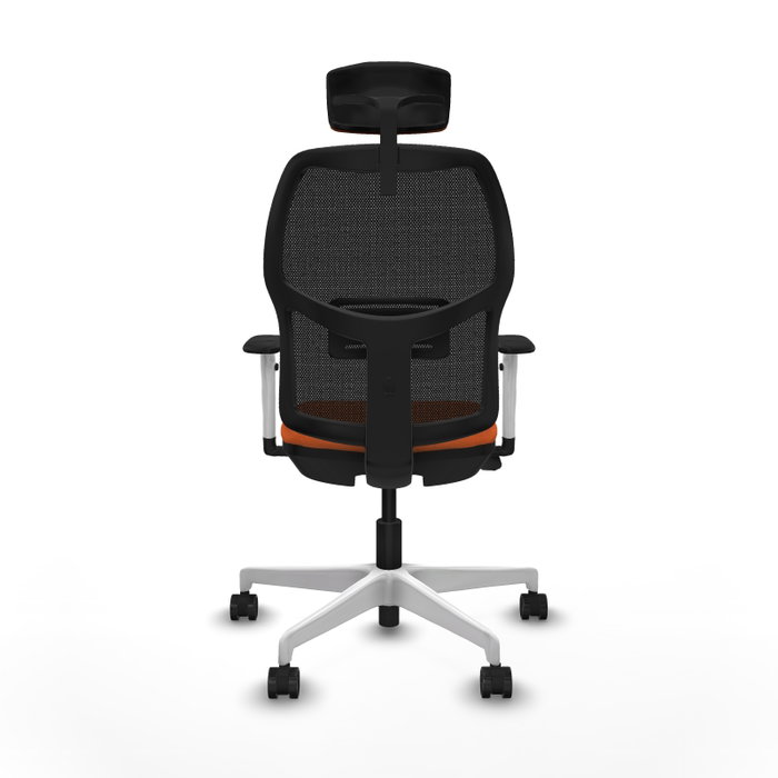 PIQUERAS Y CRESPO Silla Alfera Naranja y Negro con Cabecero 2D y Apoyo Lumbar 1D PIQUERAS Y CRESPO Silla Alfera Naranja y Negro con Cabecero 2D y Apoyo Lumbar 1D