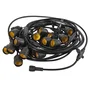 Cadena 20 Portalámparas E27 10 Metros IP65 sin Bombillas HO-CAD-10M-20xE27