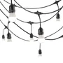 Cadena 20 Portalámparas E27 10 Metros IP65 sin Bombillas HO-CAD-10M-20xE27