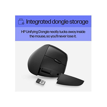 HP Ratón Ergonómico Vertical 925 Inalámbrico Negro HP Ratón Ergonómico Vertical 925 Inalámbrico Negro