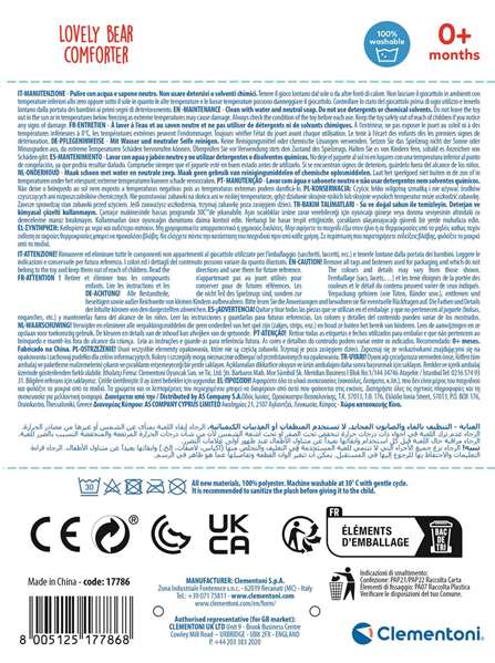 Clementoni Mantita Doudou Dulce Osito Portachupete 18x25x6cm Clementoni Mantita Doudou Dulce Osito Portachupete 18x25x6cm