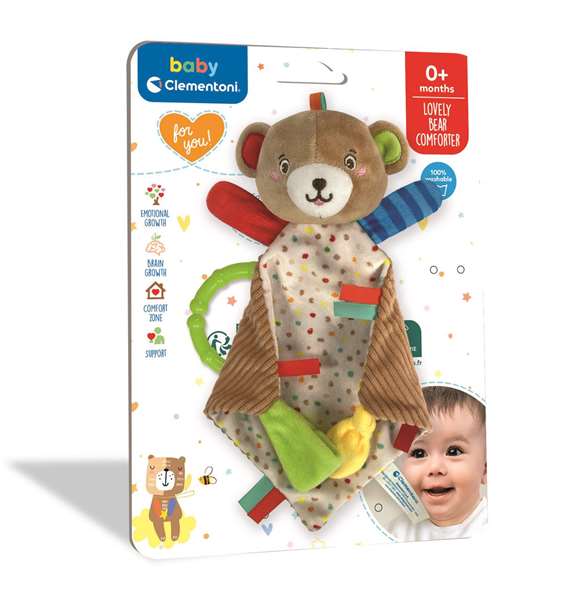 Clementoni Mantita Doudou Dulce Osito Portachupete 18x25x6cm Clementoni Mantita Doudou Dulce Osito Portachupete 18x25x6cm