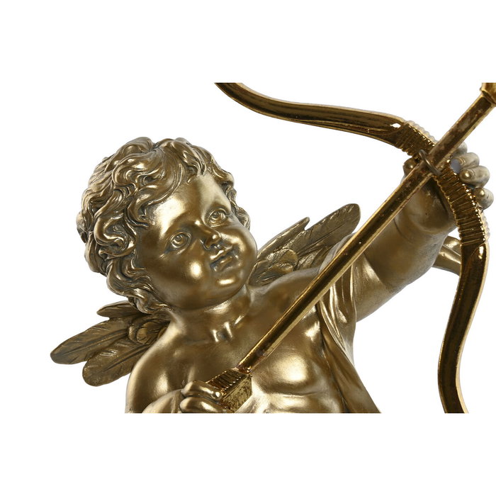 DKD Home Decor Lámpara de Sobremesa Cupido Dorado en Resina