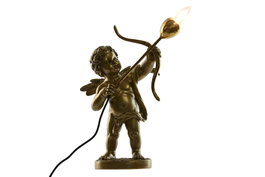 DKD Home Decor Lámpara de Sobremesa Cupido Dorado en Resina